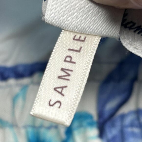 Tommy Bahama Pants Womens Small Blue Floral Linen Pull On Lounge Beach Resort - Picture 5 of 14